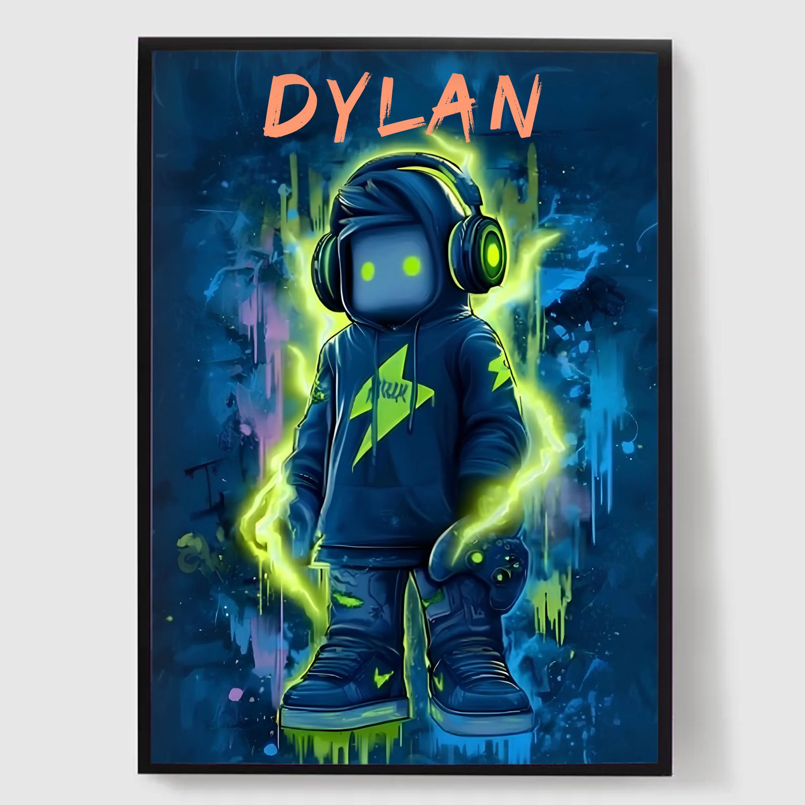 Personalisert Plakat - Roblox Stil Navneplakat
