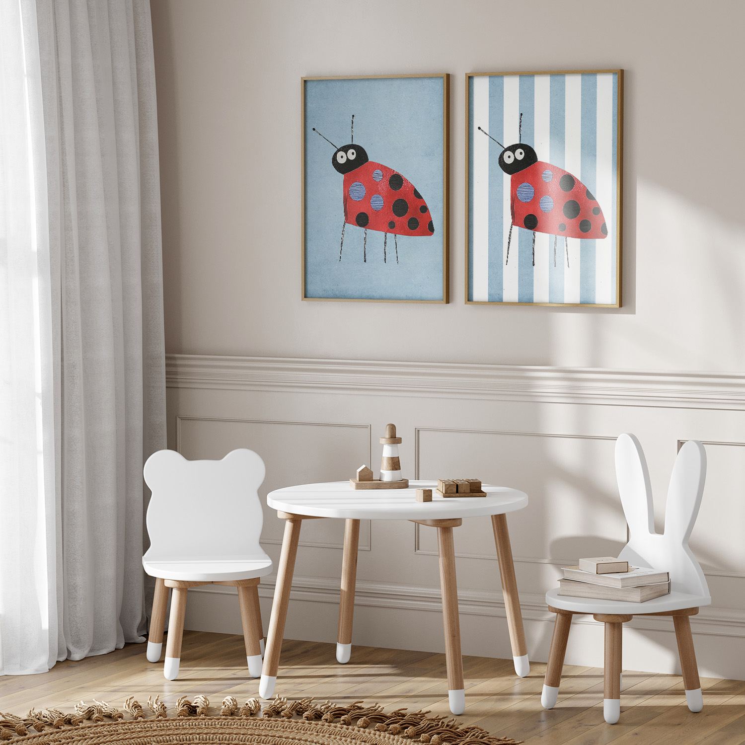 Plakat - Marihøne Illustrasjon / Sett med 2