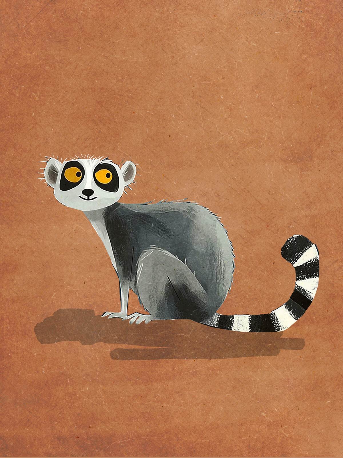 Plakat - Lemur illustrasjon