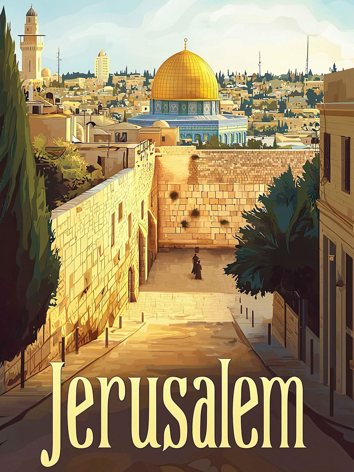 Plakat - Jerusalems bylandskap