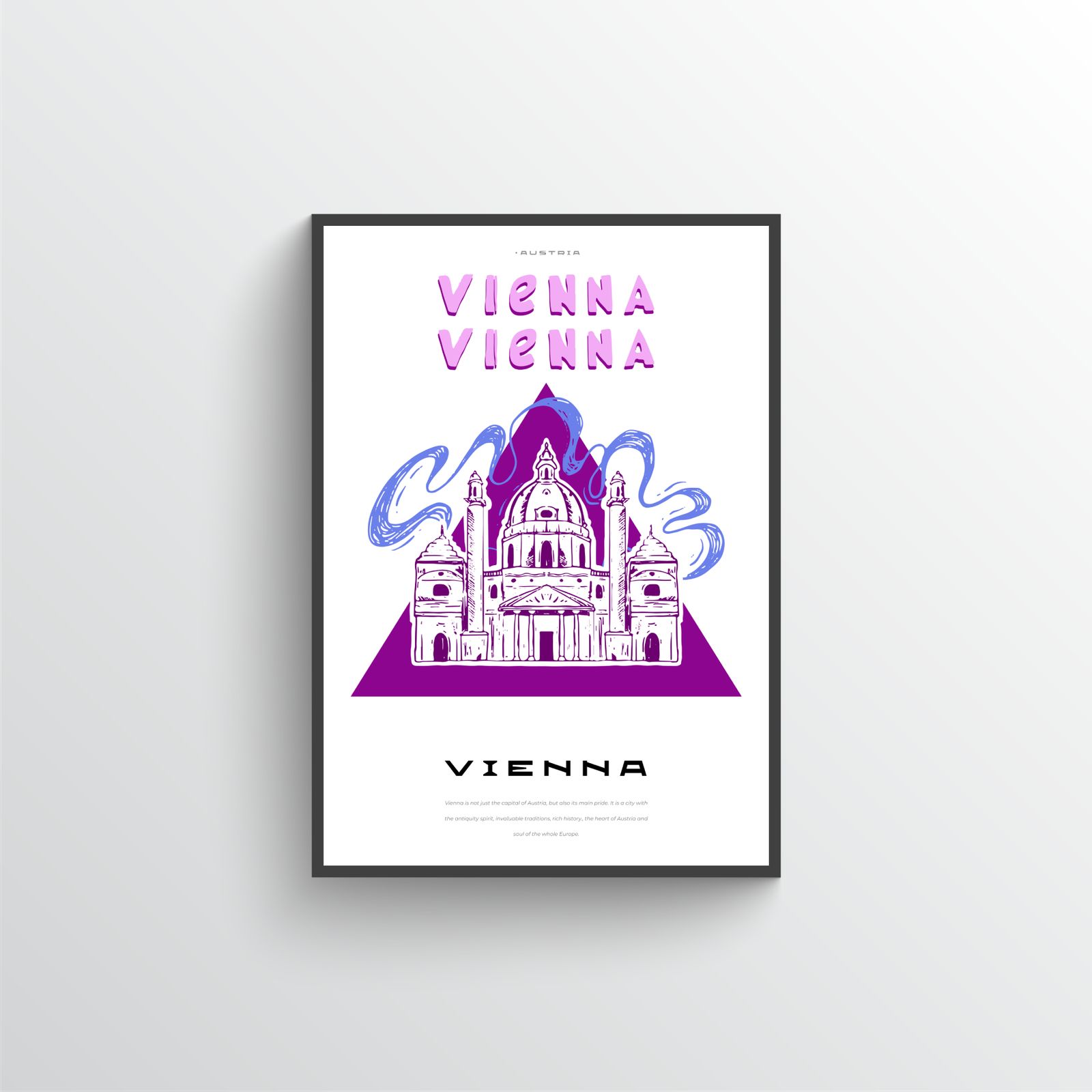 Wien Arkitektonisk Plakat