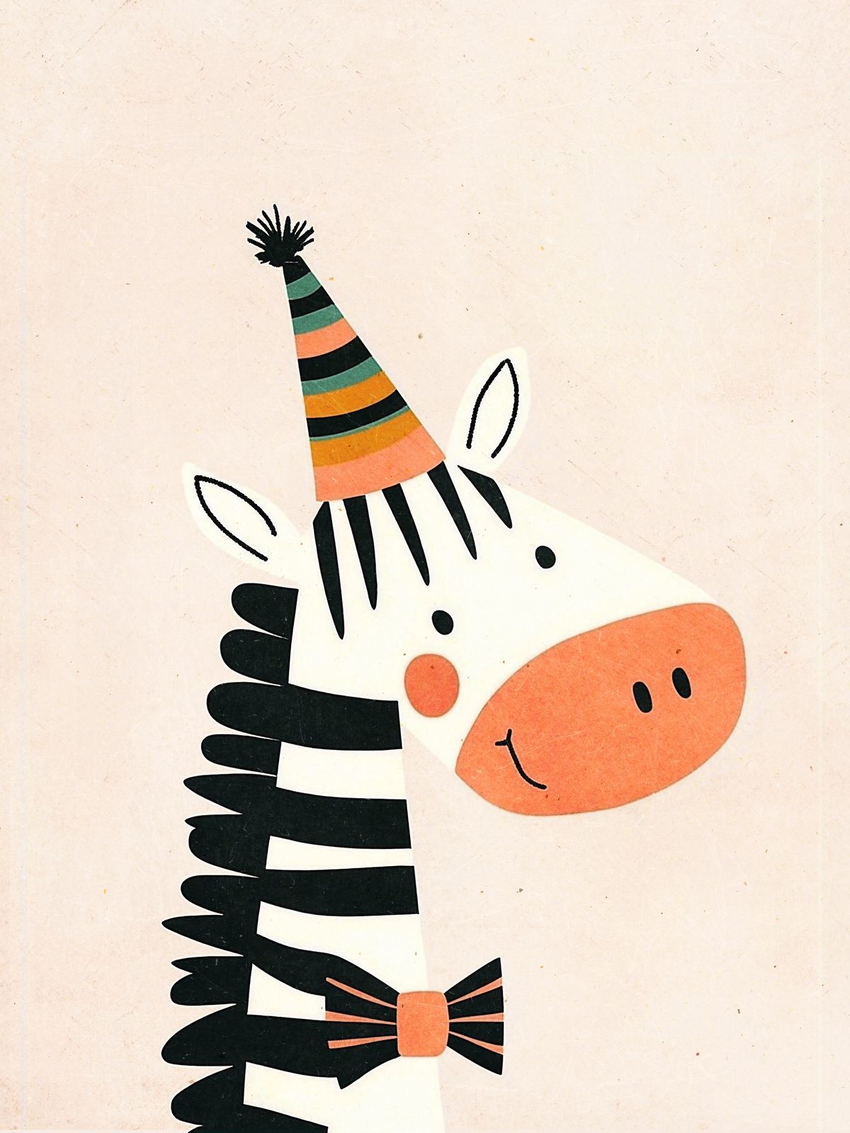 Plakat - Zebra Partyhatt