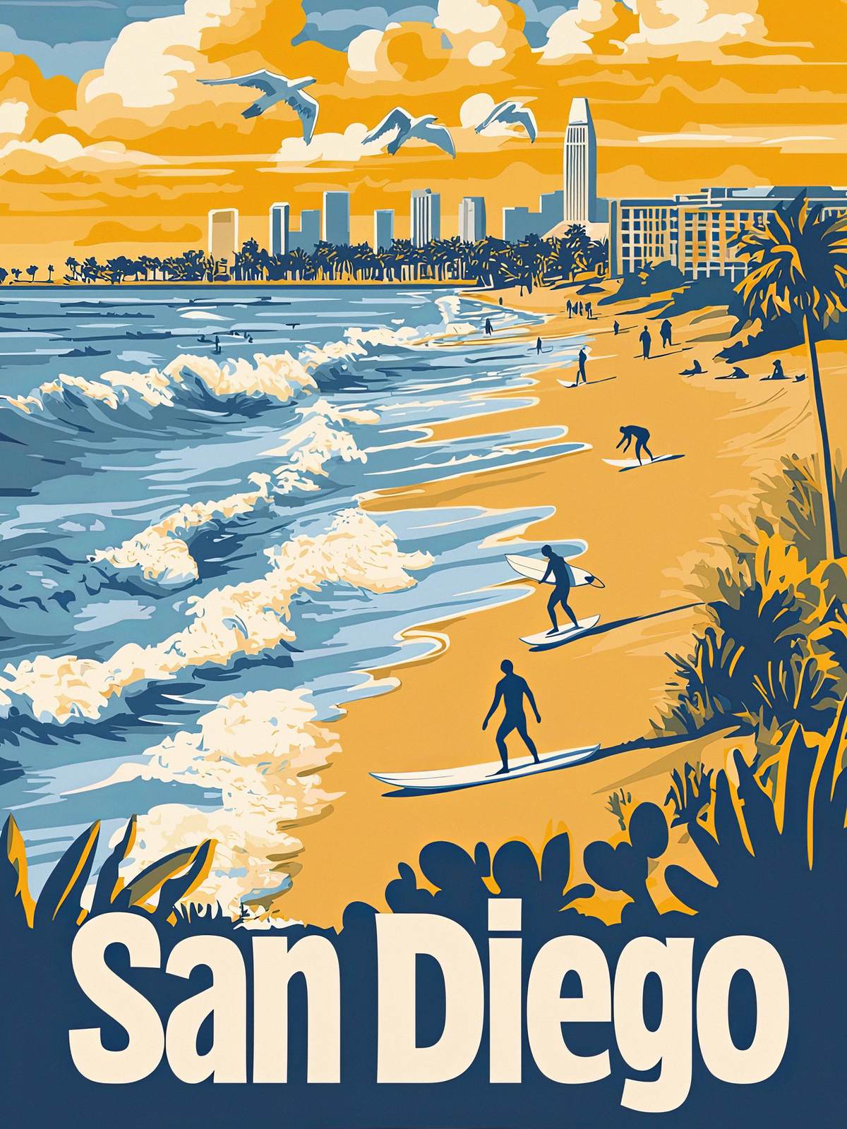 Plakat - San Diego Strand