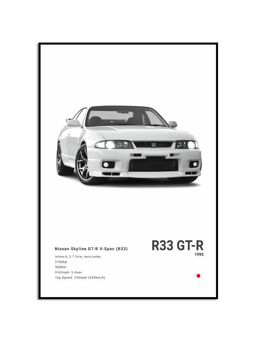 Plakat - Nissan Skyline GT-R R33