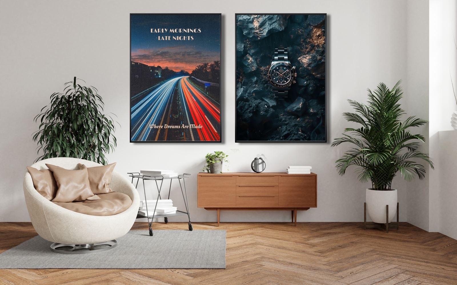 Plakat - Tidlige Morgener Sene Netter / Sett med 2