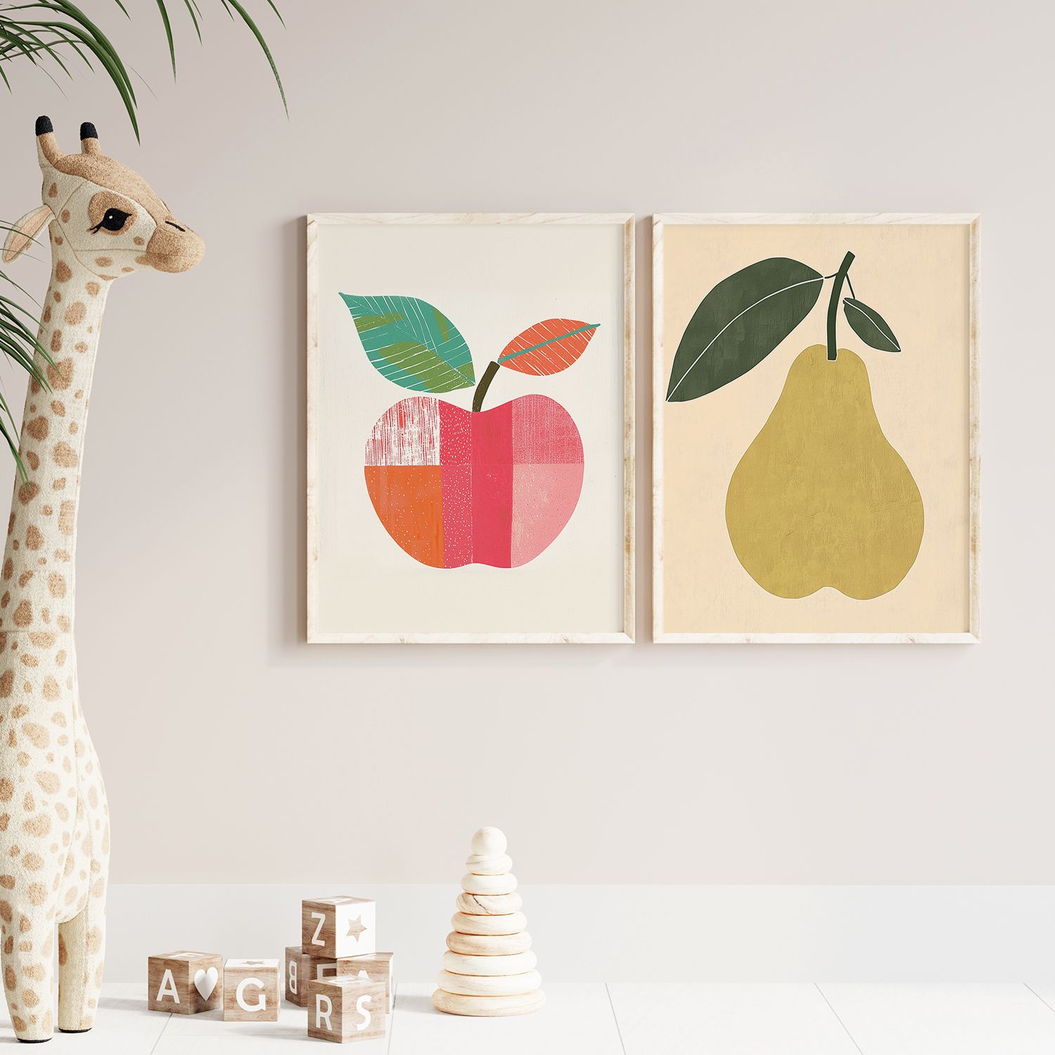 Plakat - Fruktillustrasjon Set / Sett med 2