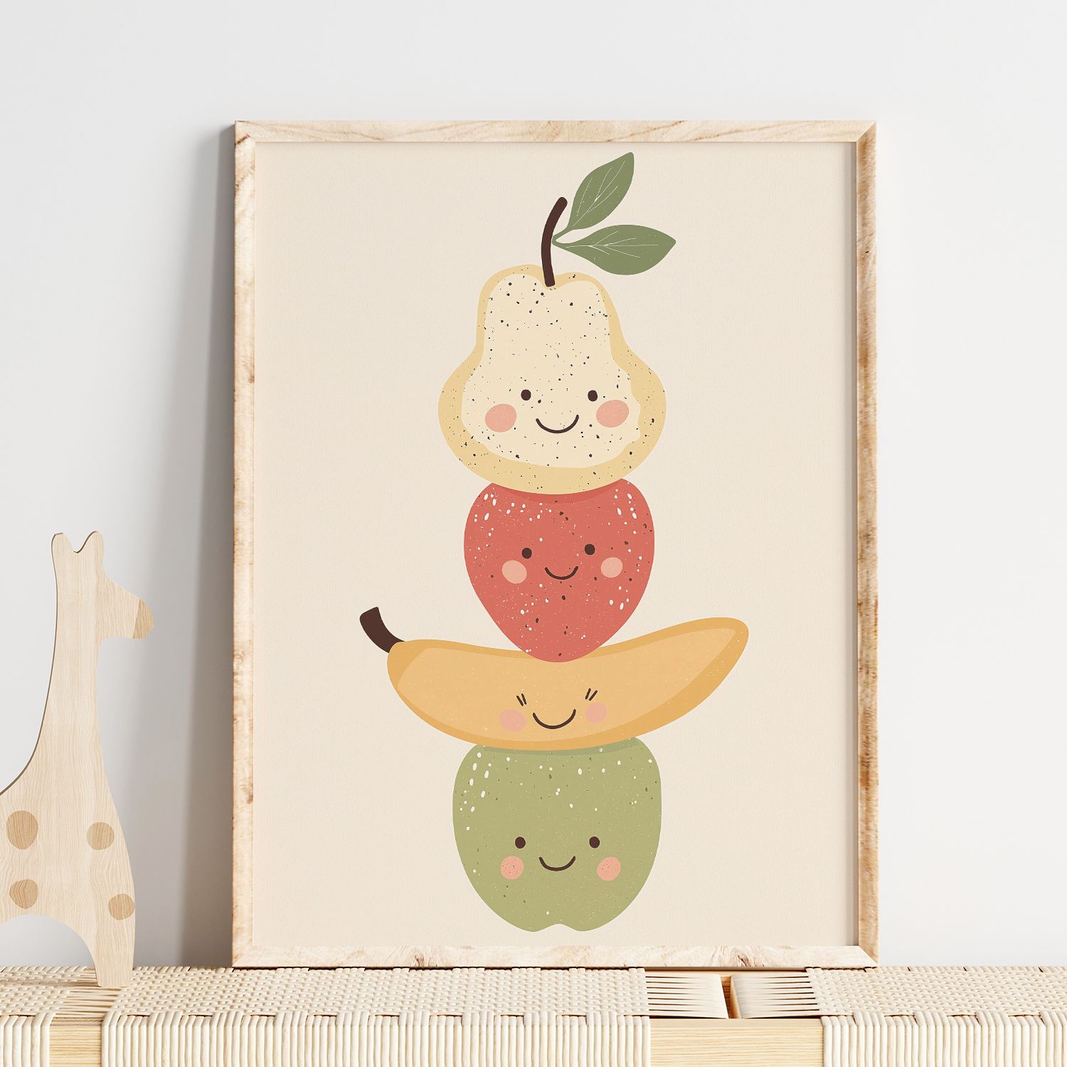 Plakat - Smilende Fruktstabel