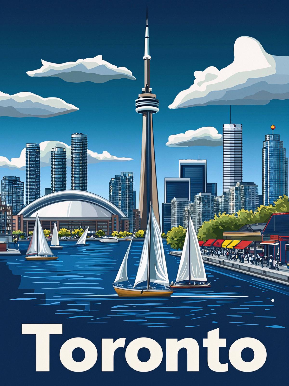 Plakat - Toronto Silhuett
