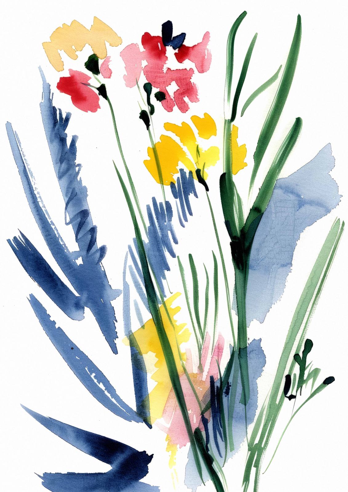 Plakat - Abstrakt Blomsterkunstverk