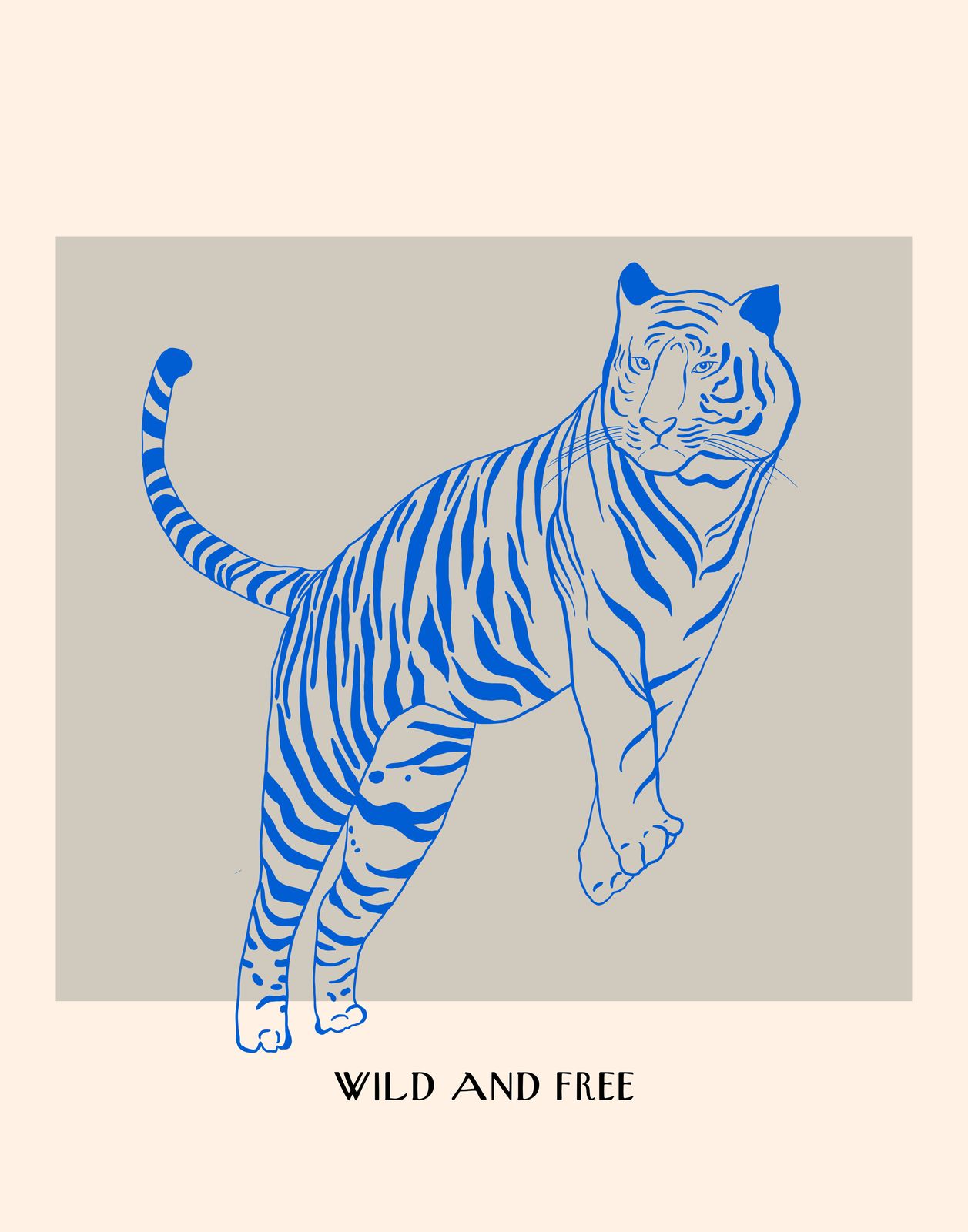 Plakat - Vill og Fri Tiger