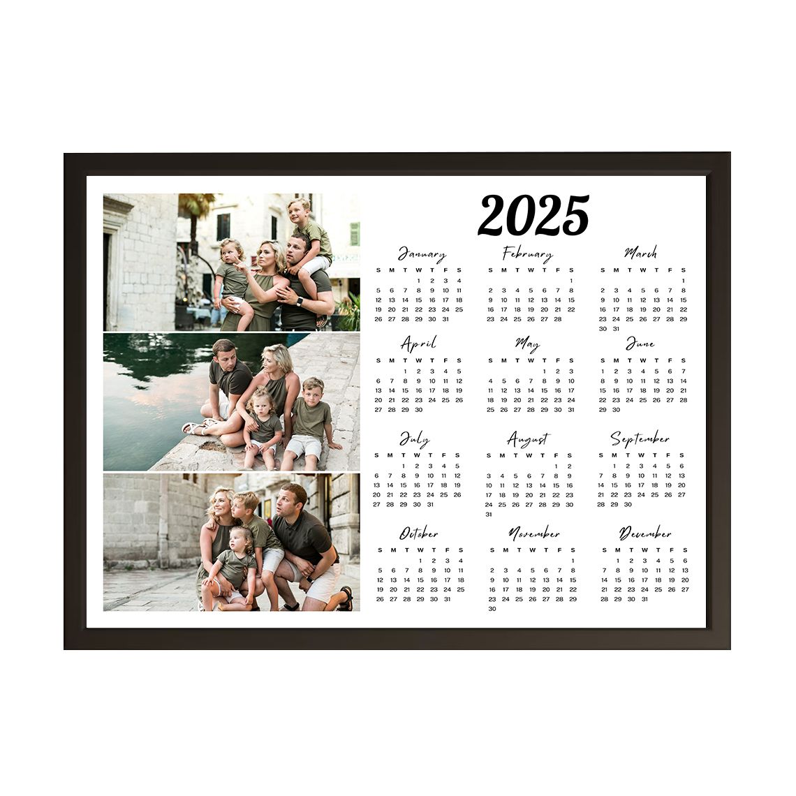 Personlig Plakat - Familie Kalender 2026