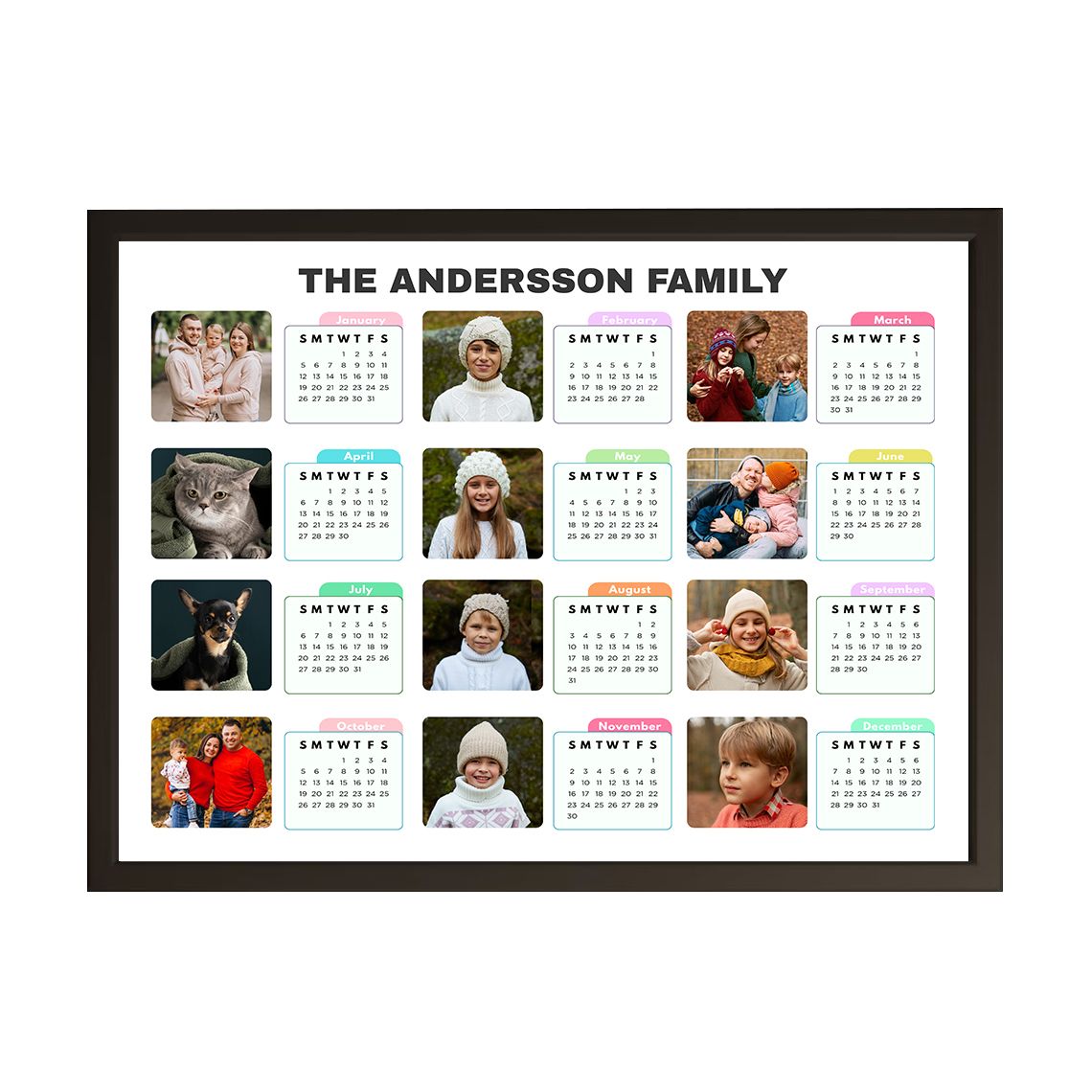 Personlig Plakat - Familie Kalender