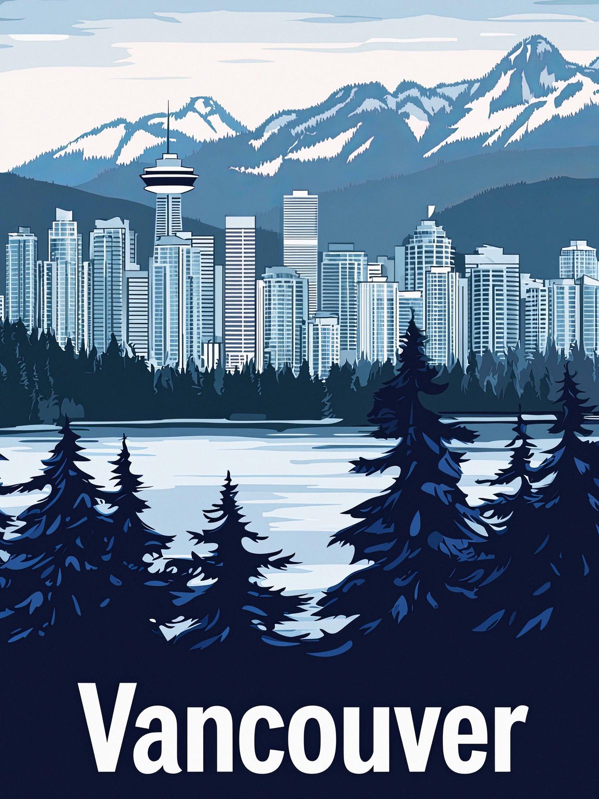 Plakat - Vancouver Skyline