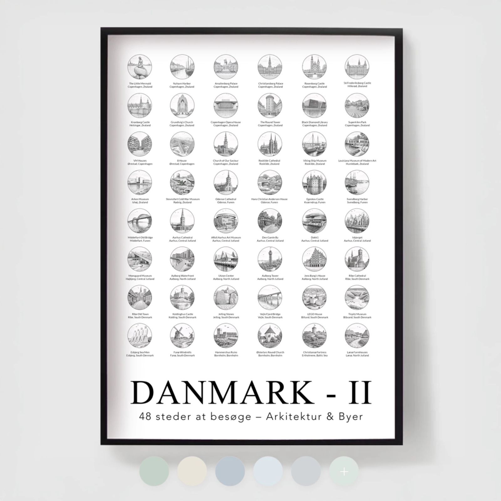 'Danmark II - 48 steder å besøke - Landemerker & Arkitektur'