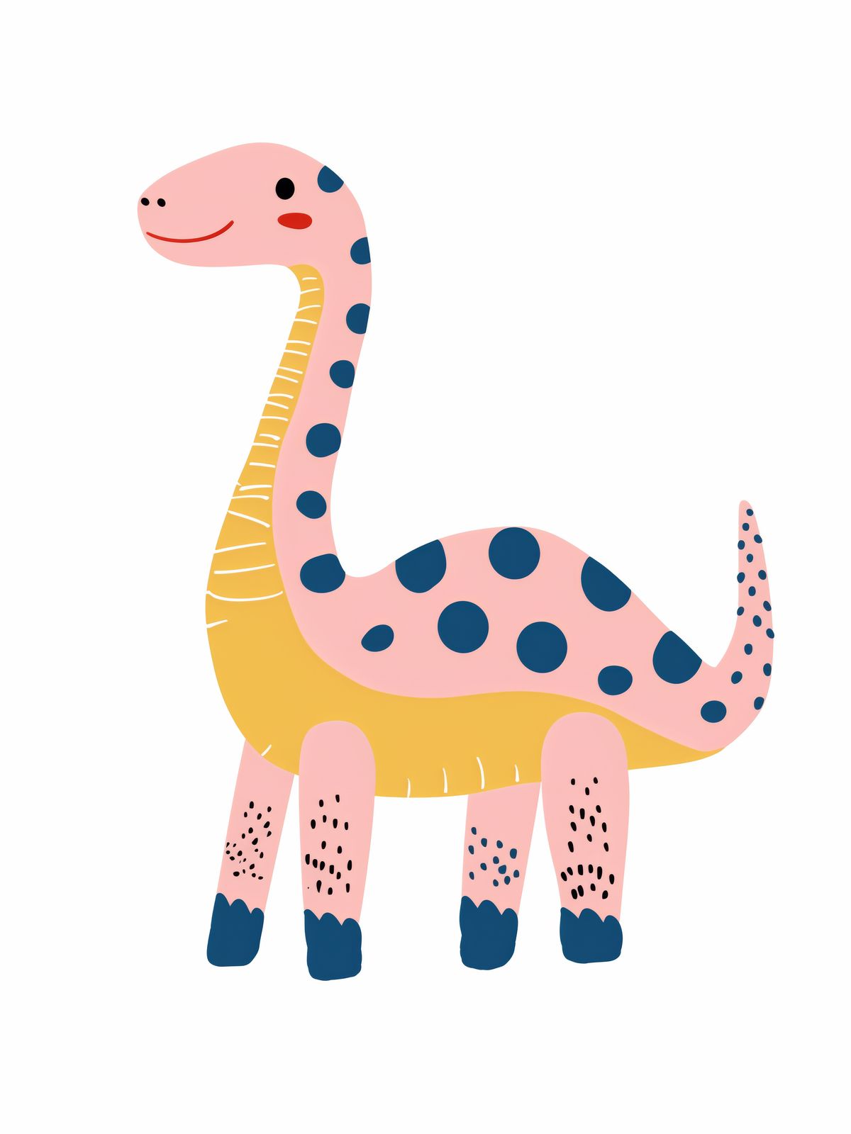 Plakat - Søt Dinosaurillustrasjon