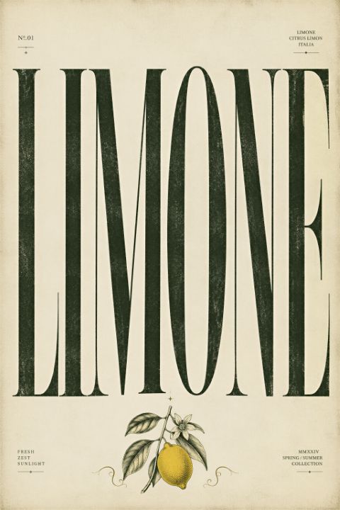 Plakat - Limone Vintage Art