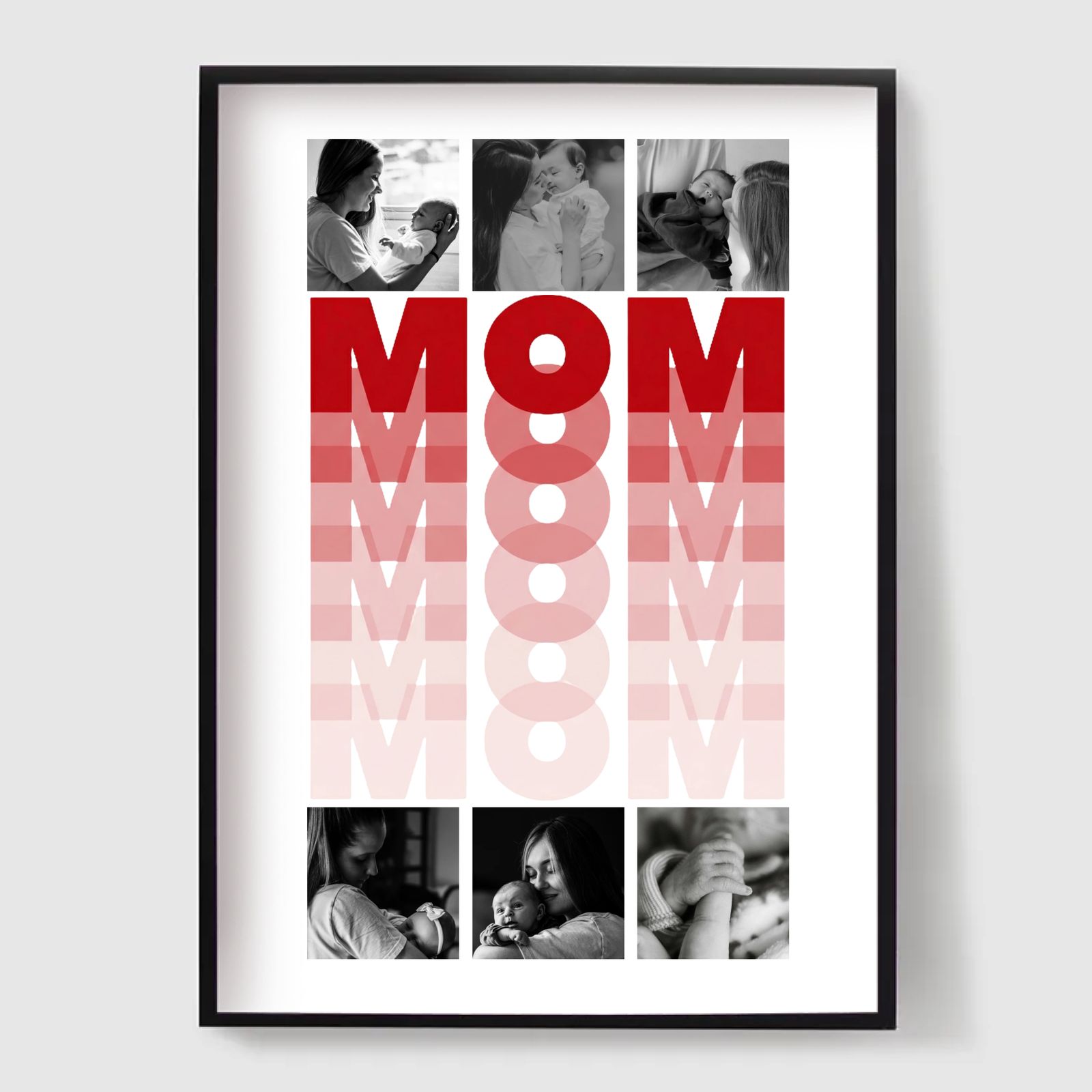 Personalisert Plakat - Morsdags Fotokollasje - 6 Bilder