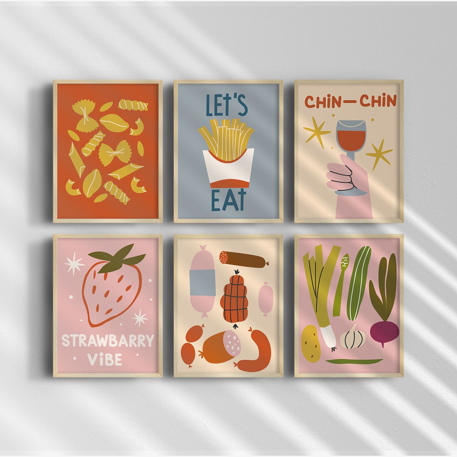 Plakat - Let's Eat Collection / Sett av 6