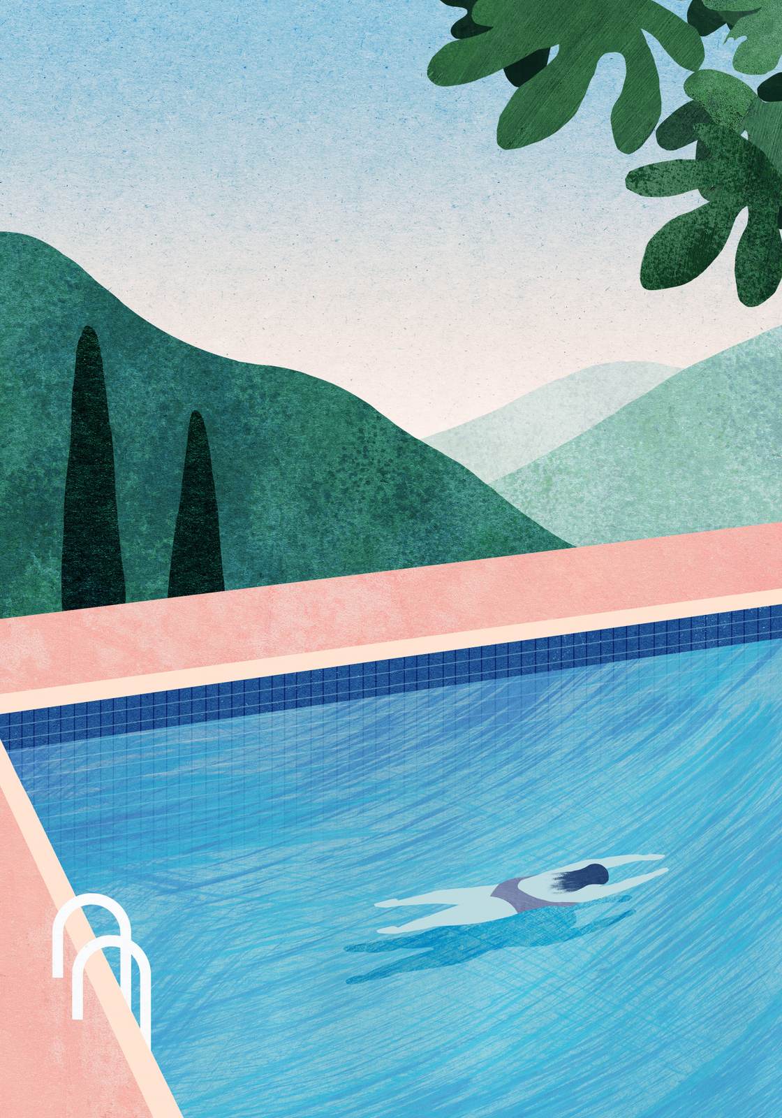 Poster - Poolside Tranquility