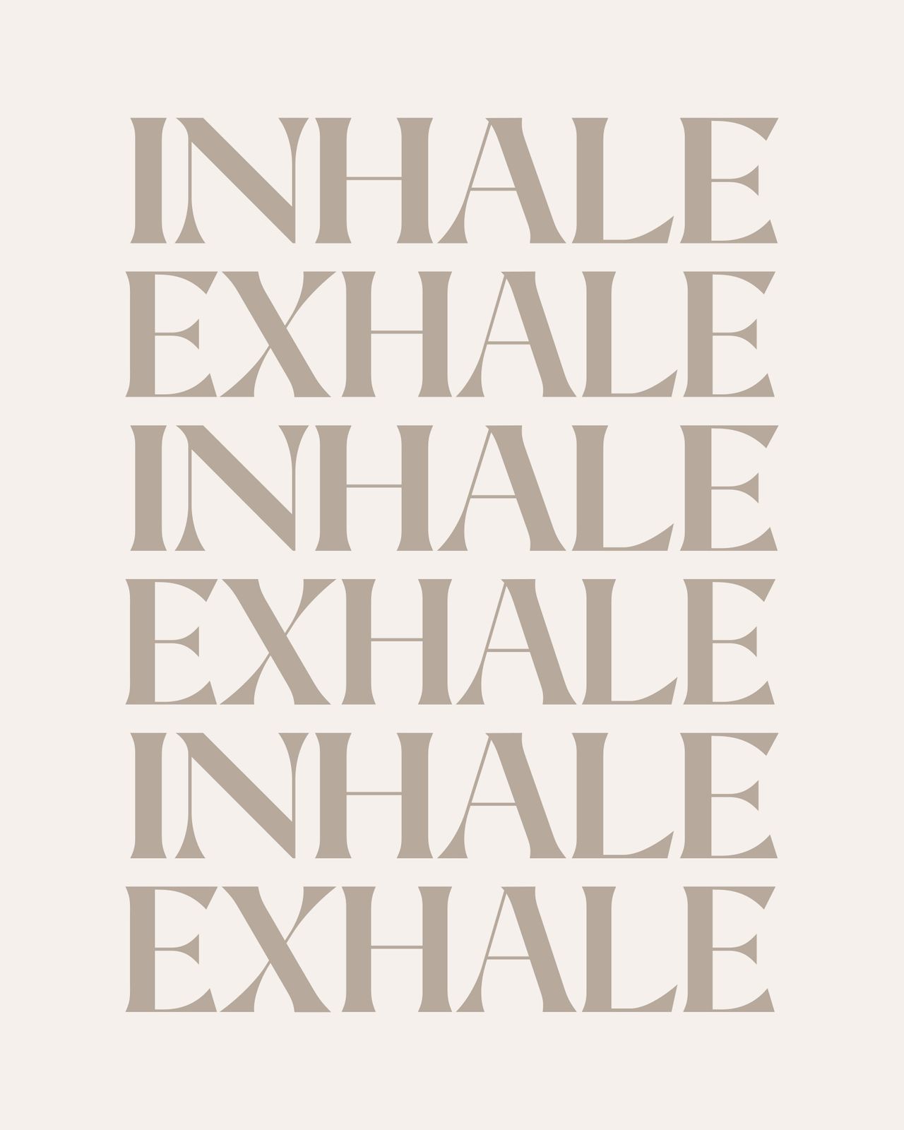 Plakat - Inhale Exhale