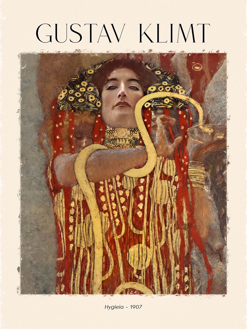 Plakat - Hygieia av Gustav Klimt