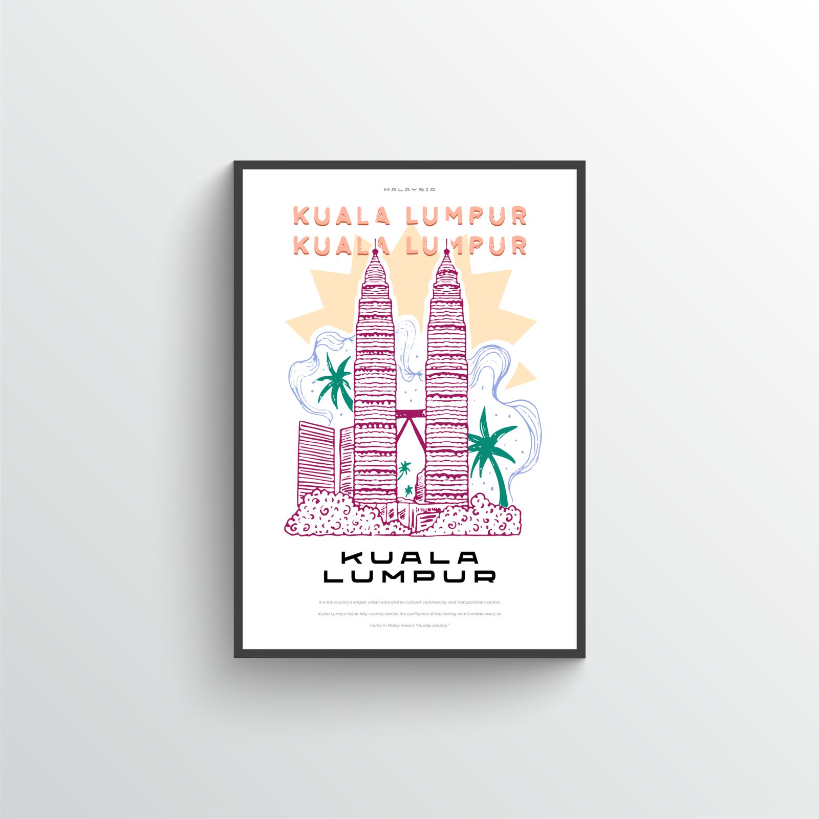 Kuala Lumpur Skyline Plakat