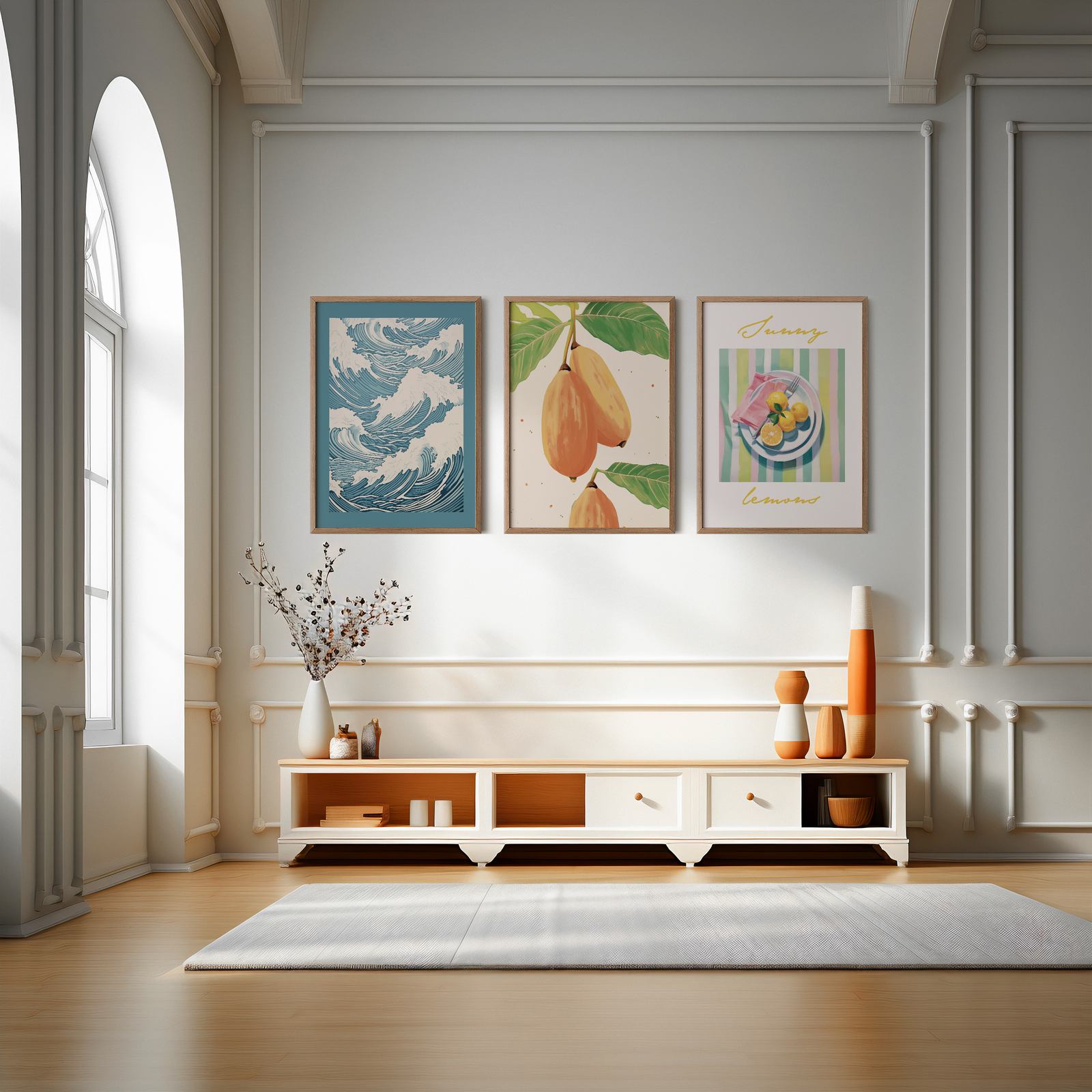 Poster - Ocean Wave and Fruits / Set of 3