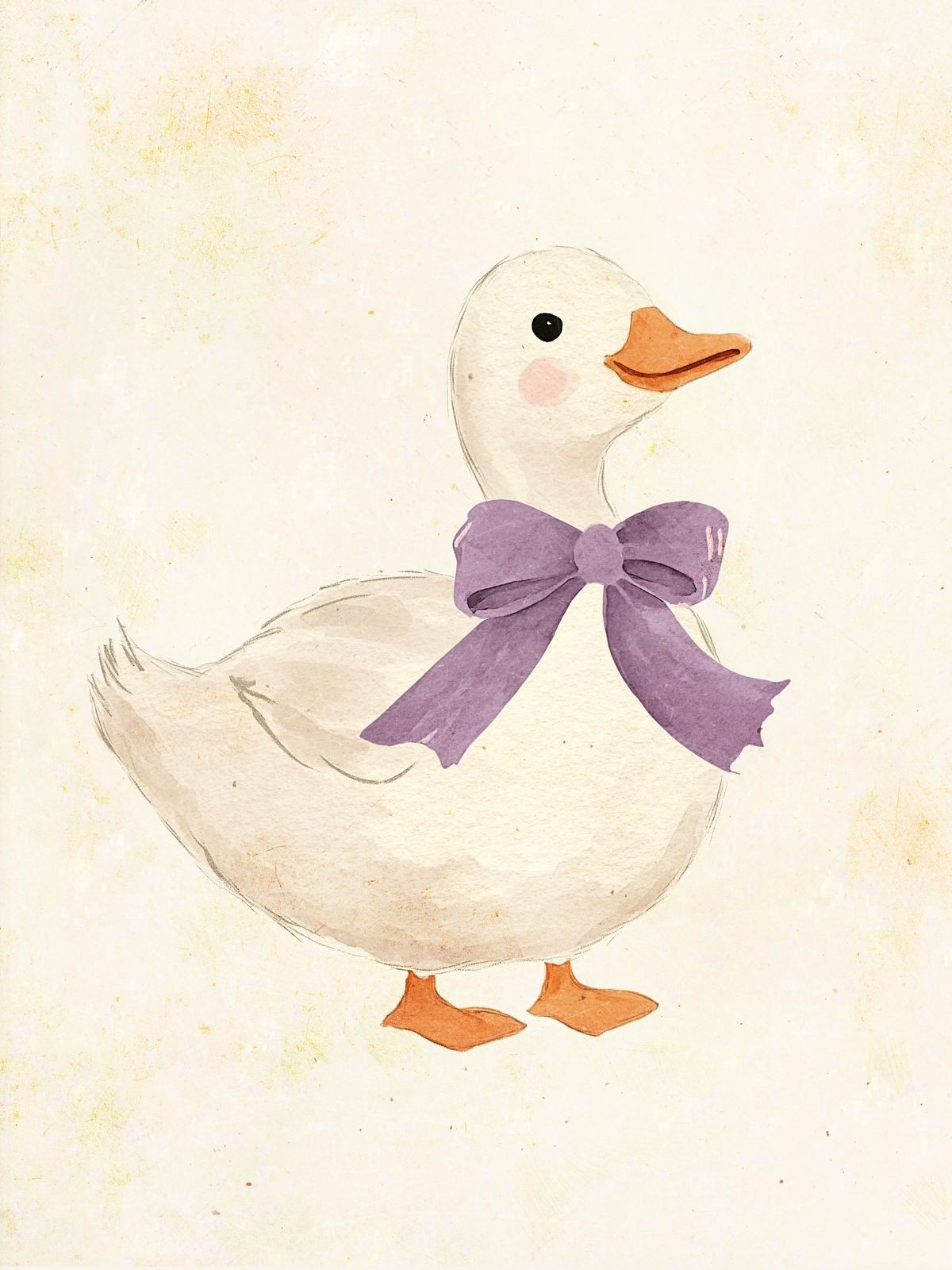 Plakat - And med Lilla Sløyfe