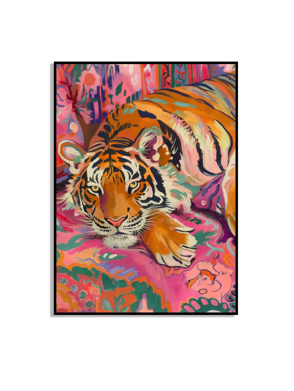 Fargerik Tiger Kunst Plakat
