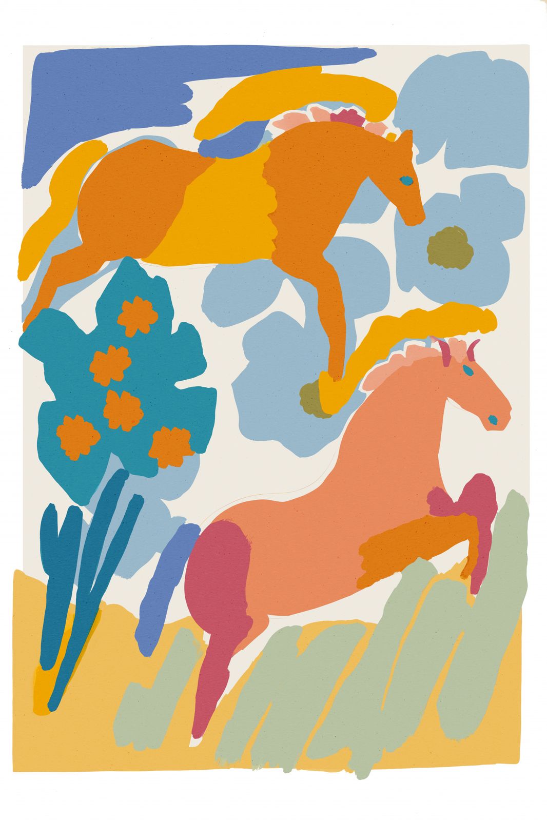 Plakat - Fargerike Hester