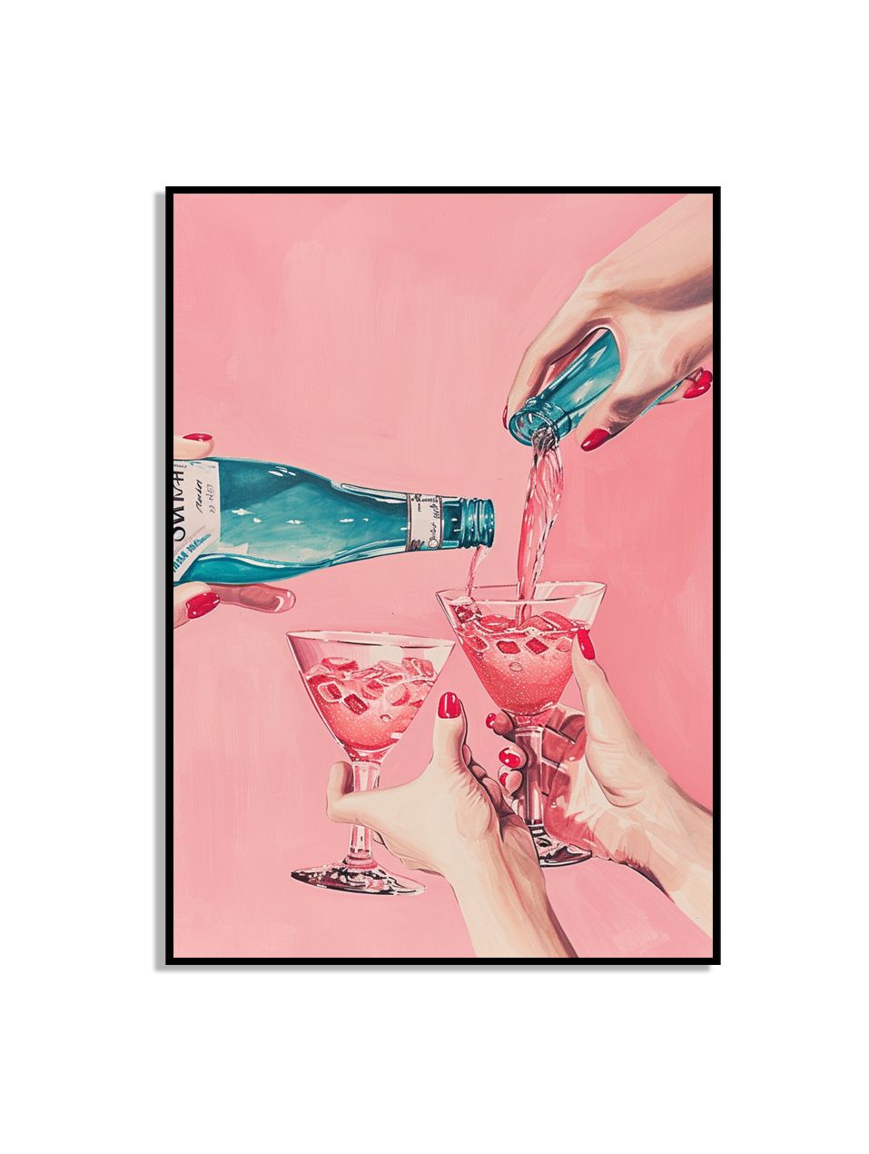 Skål Rosa Drinker Plakat