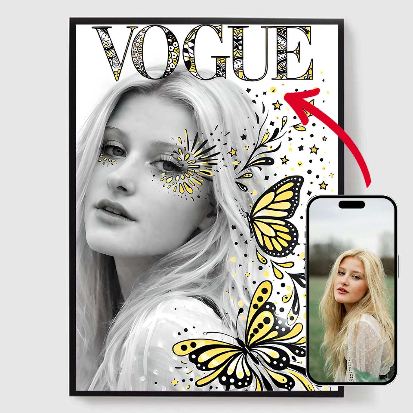Personalisert Plakat - Vogue Doodle - AI Plakat
