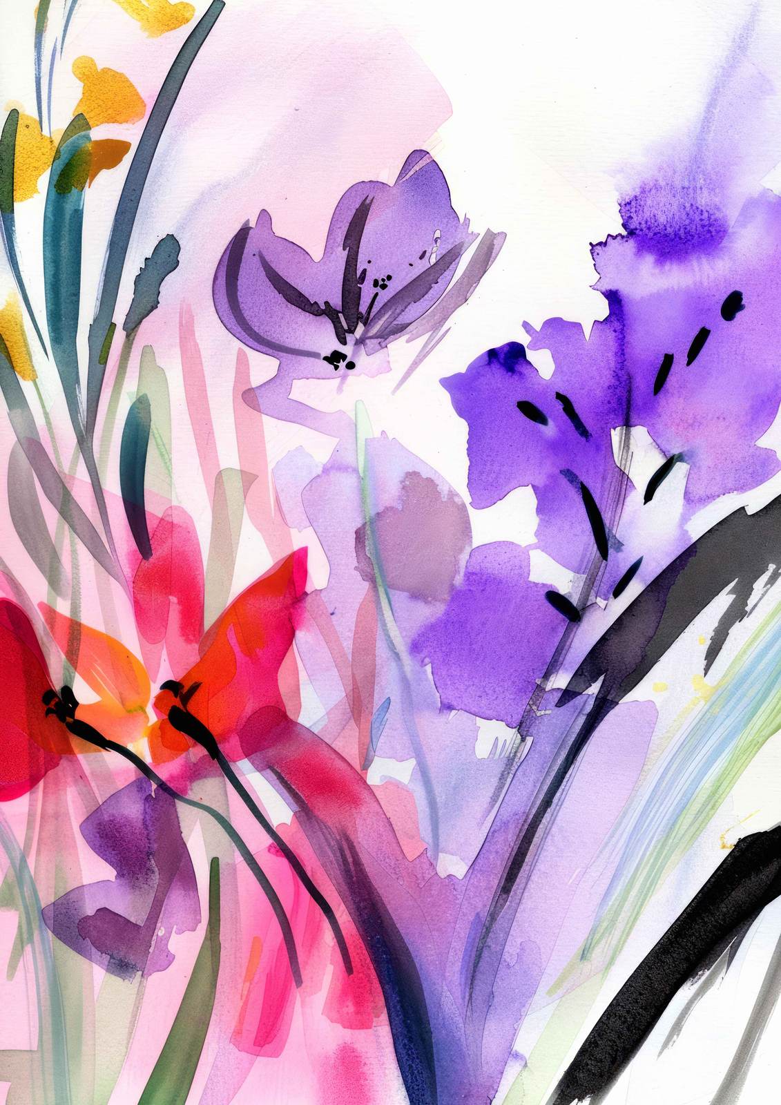 Plakat - Livlig Blomsterkunst