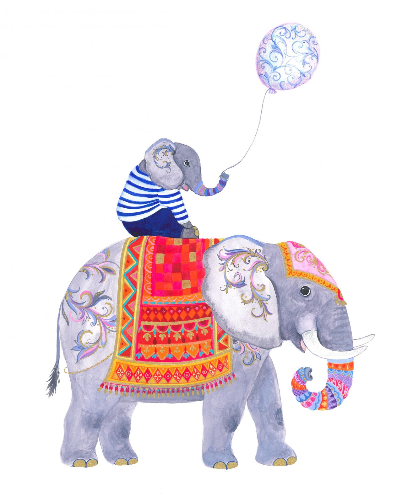 Plakat - Elefant med Ballong