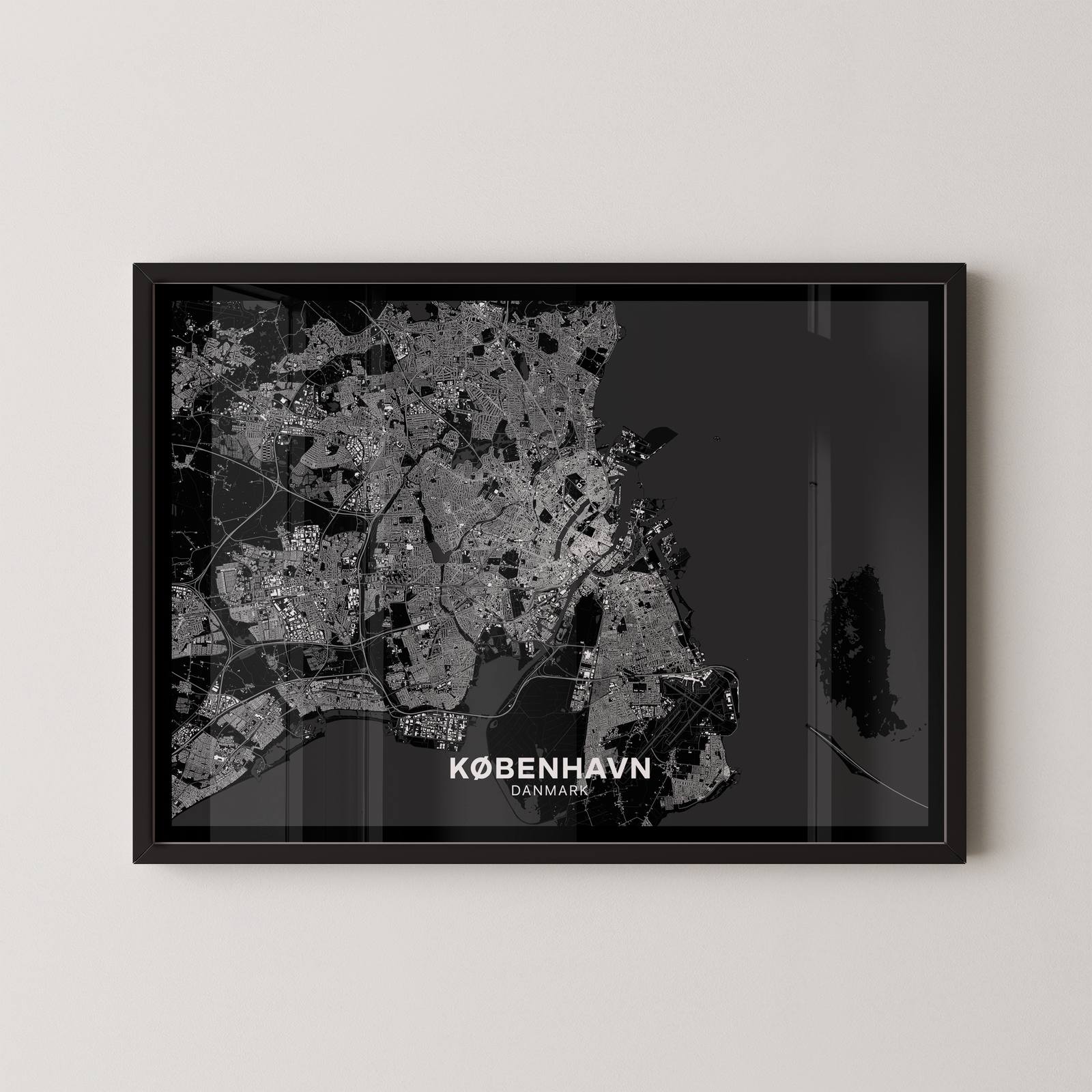 Plakat - København Danmark Kart
