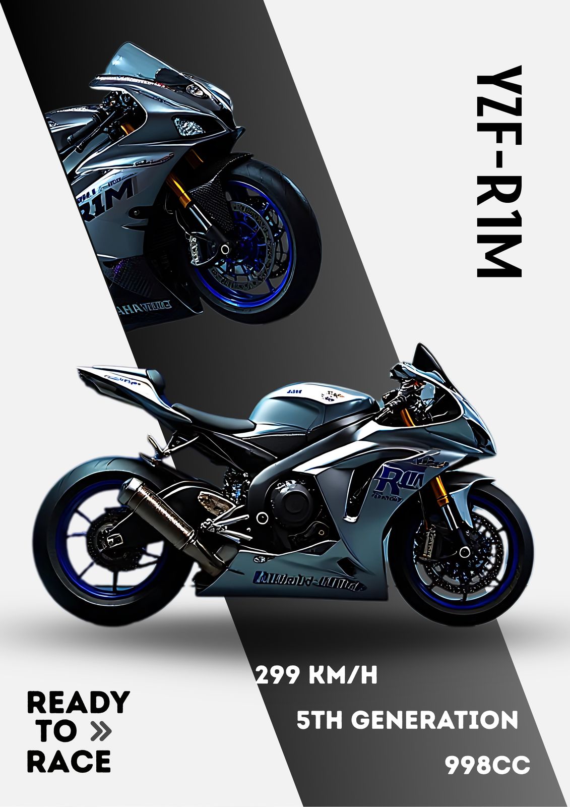 Plakat - Yamaha YZF-R1M Hastighet