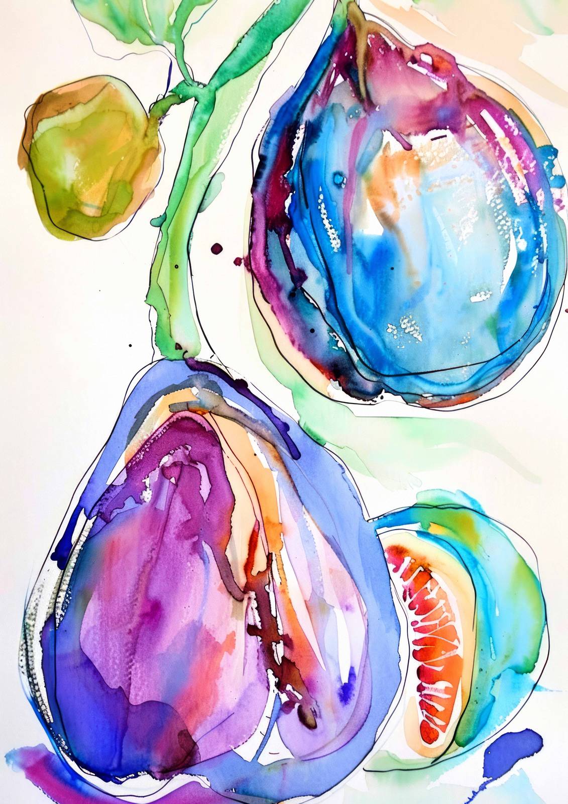 Plakat - Vibrant Figs Kunstverk