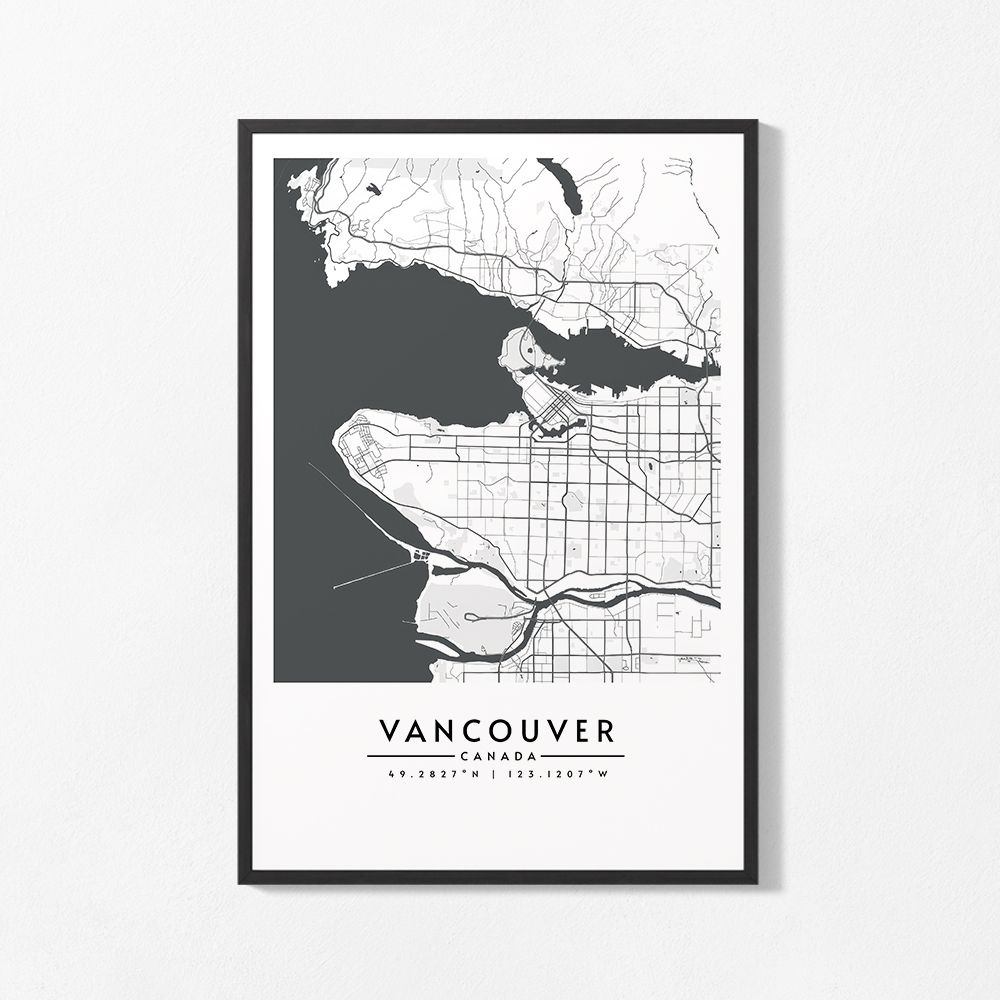 Plakat - Vancouver-kart