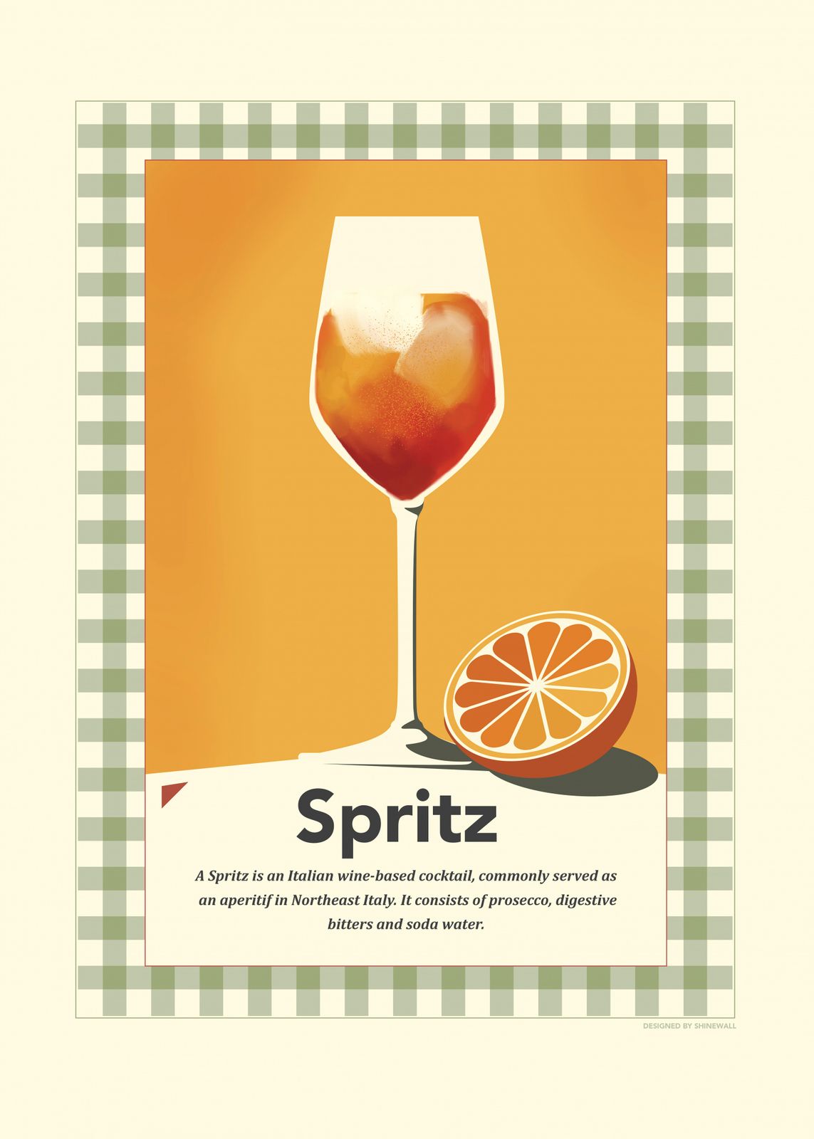 Plakat - Spritz Cocktail Kunst