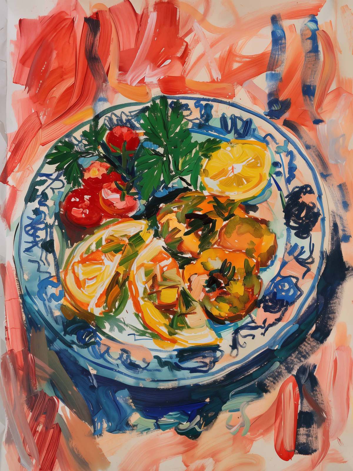 Plakat - Livlig Frukt Kunst