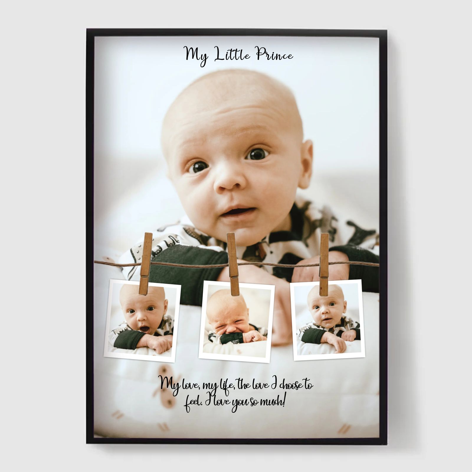 Personalisert Plakat - Tilpasset Baby Minne Ramme