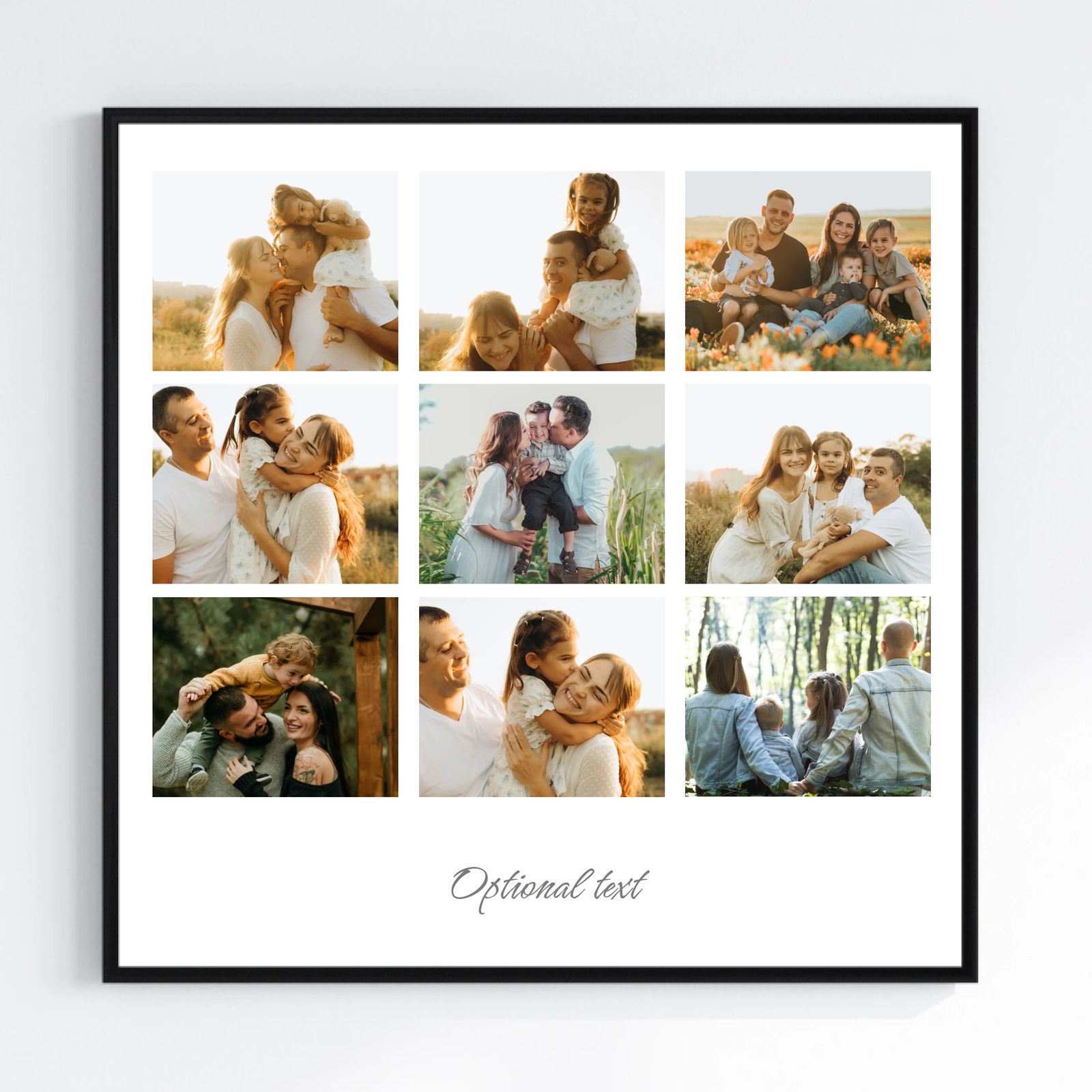 Plakat - Familie Collage Minner
