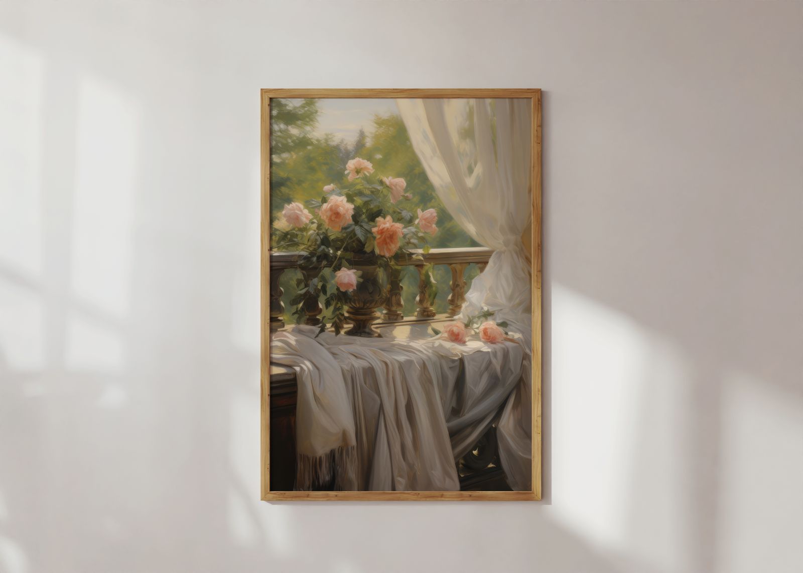 Plakat - Blomstret Balkongscene