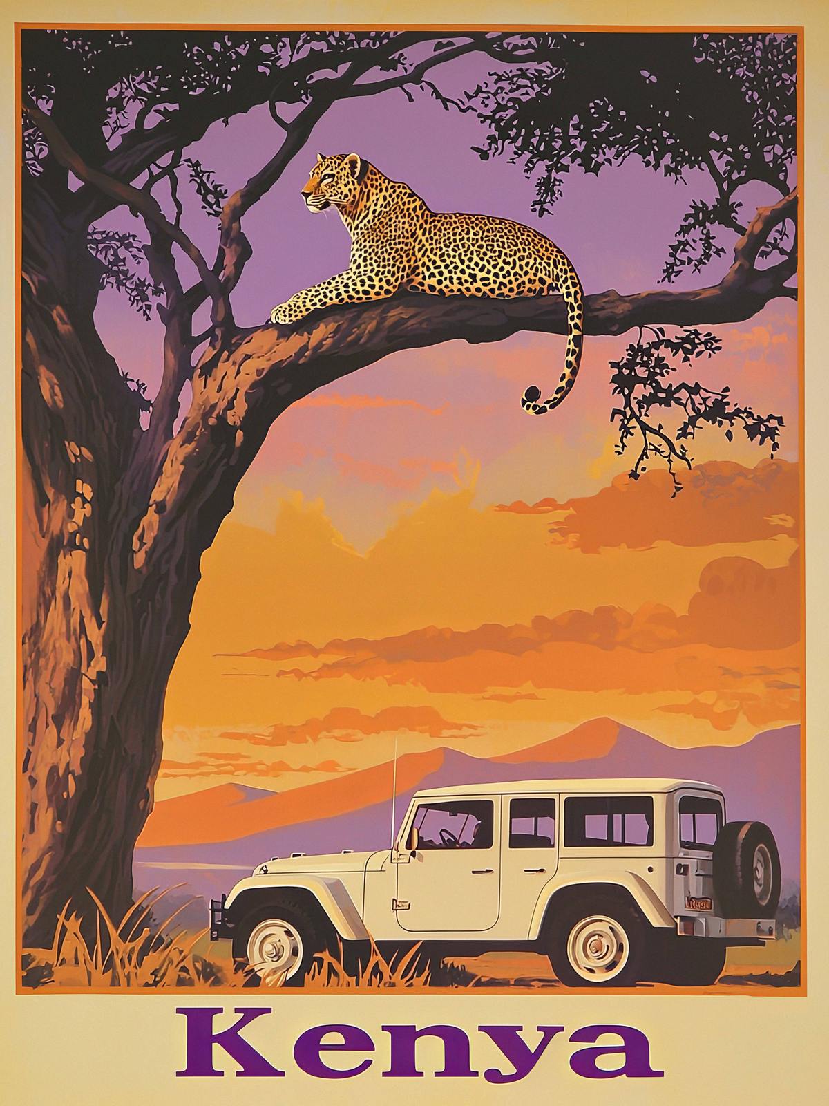 Plakat - Safari-eventyr i Kenya
