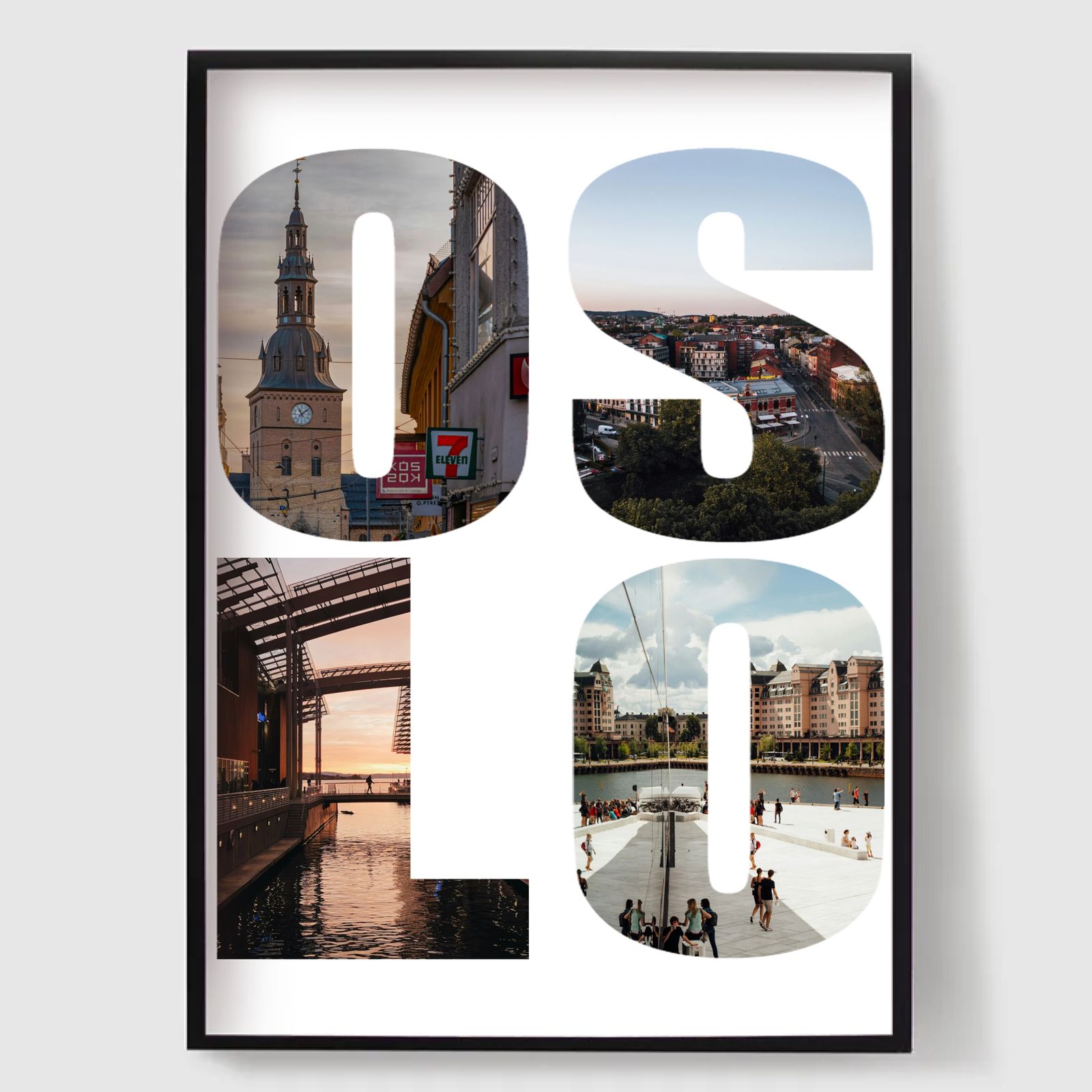 Personalisert Plakat - Destinasjonsnavn Fotopplasting - Oslo