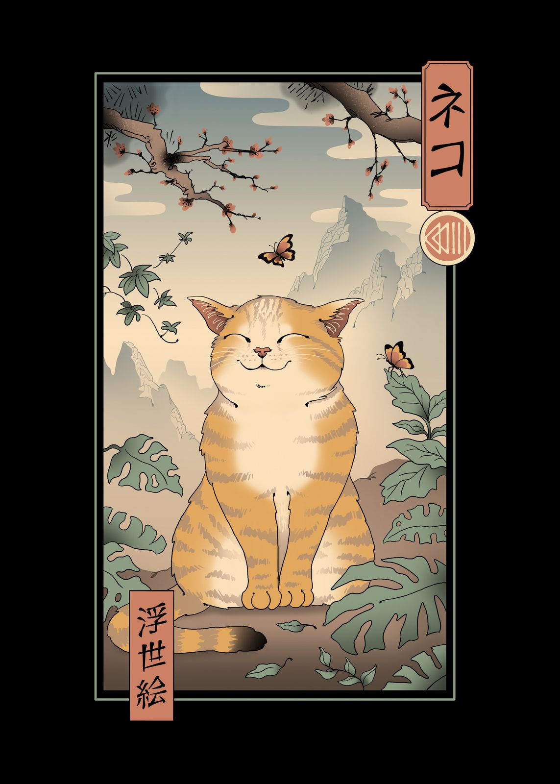 Plakat - Japansk Kattekunst