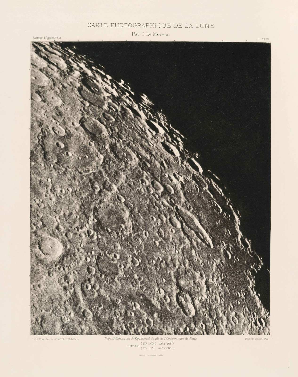 Poster - Carte Photographiqʋe de la Lune
