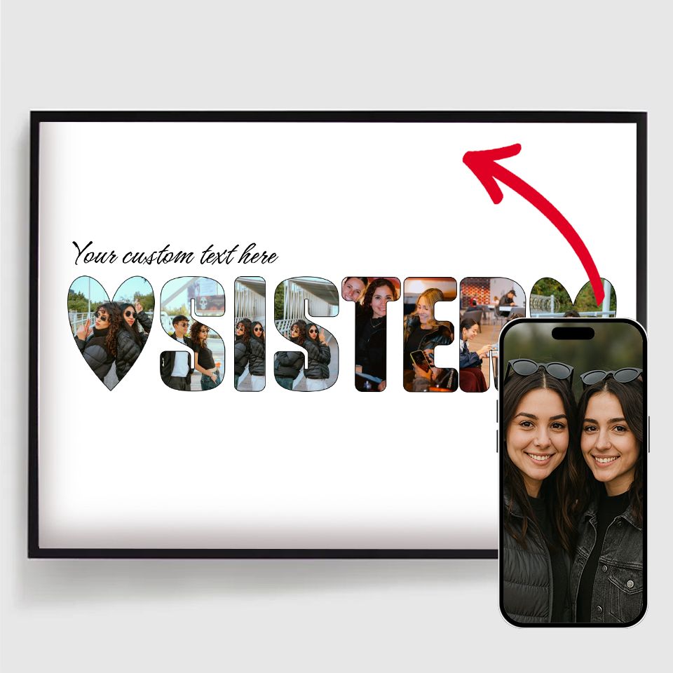 Personaliserte Plakater - Søster - Fotopplasting