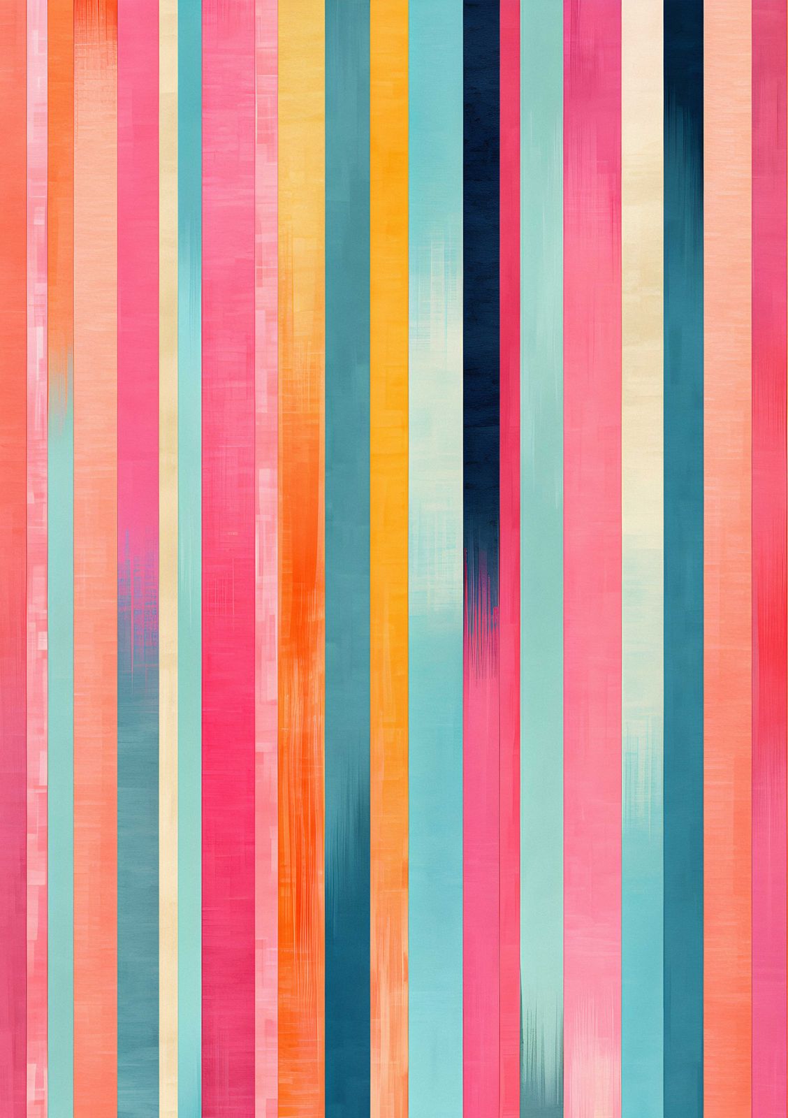 Plakat - Fargerike Striper Kunst