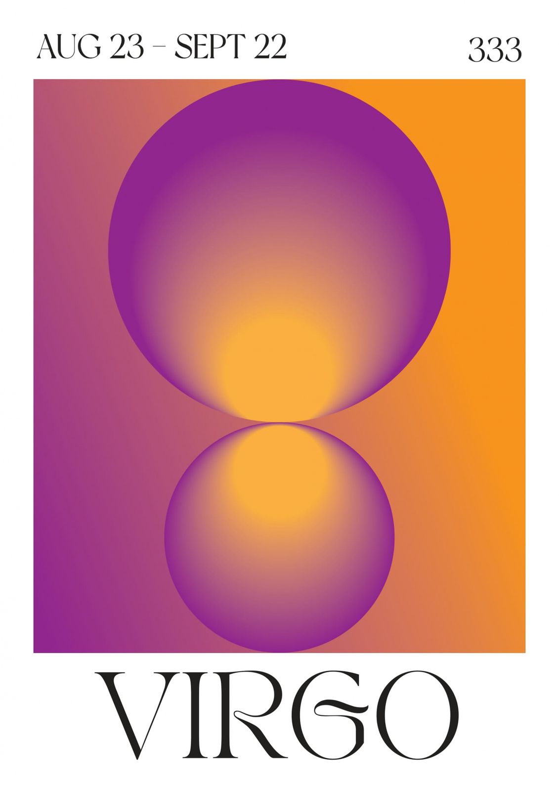 Plakat - Jomfruen Stjernetegn